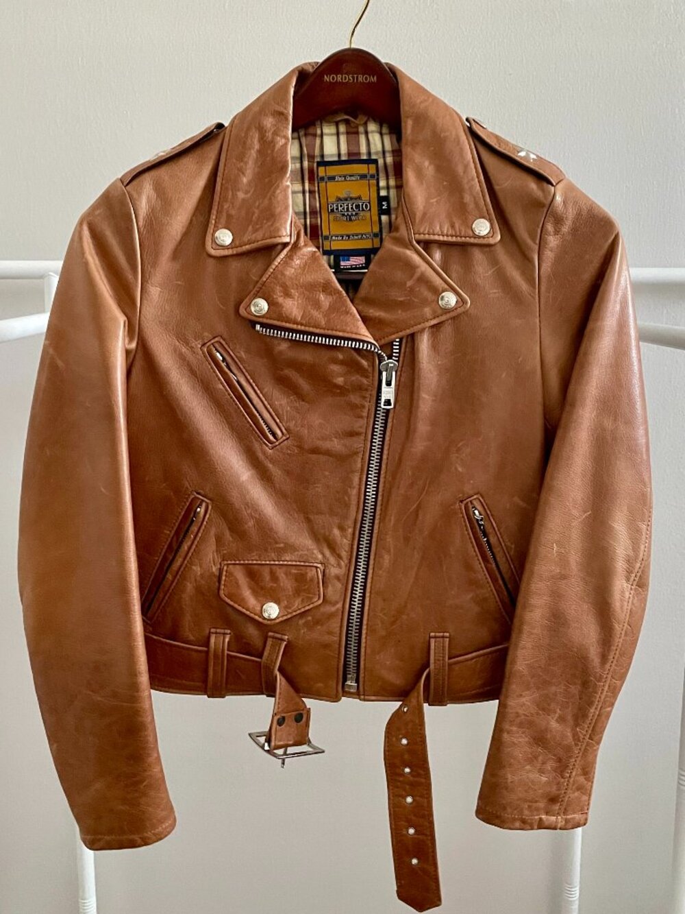 Schott Women's Perfecto 'One Star' Leather Jacket - Size Med.
